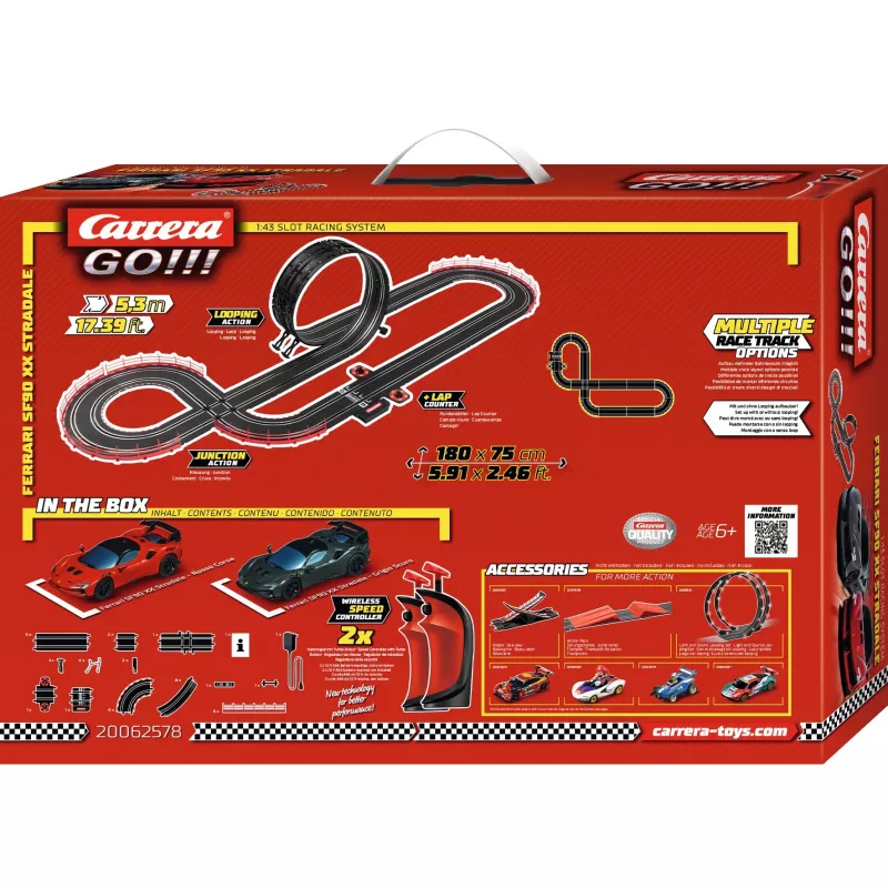 Set slot car CARRERA Ferrari SF90 XX Stradale Wireless – Carrera GO!!!