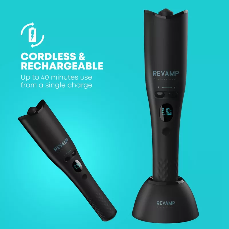 Arricciacapelli automatico Revamp CL-2750-EU2 iGEN Cordless Progloss Hollywood Curl con funzione rotante