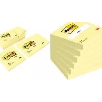 Post-It Notes giallo confezione da 6 etichette adesive quadrate 76x76mm 3M