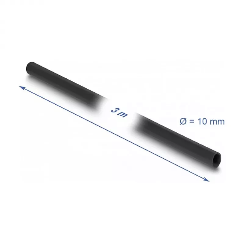Guaina isolante in PVC DeLOCK 3 m x 10 mm nero - materiale PVC - da -40 a 105 °C