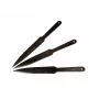 Coltelli da lancio KAL22 set da 3, acciaio legato, lunghezza 275 mm, lama 165 mm, 240 g, nero