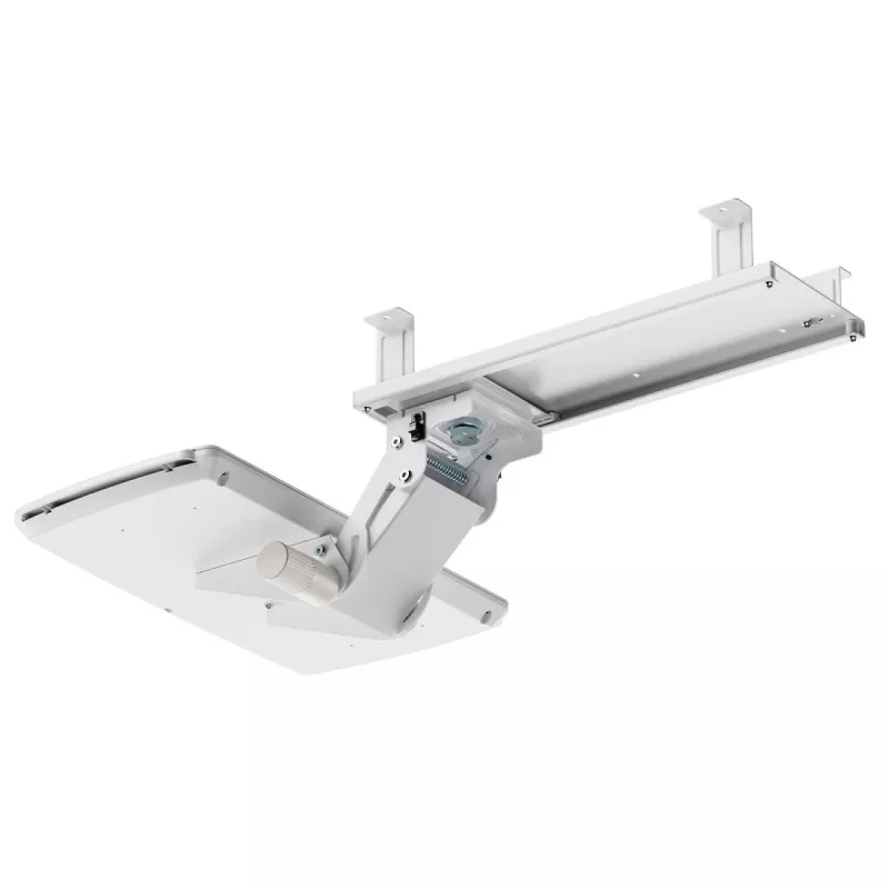 Supporto per tastiera MACLEAN MC-156 W — ripiano regolabile da sottoscrivania, carico max 5 kg