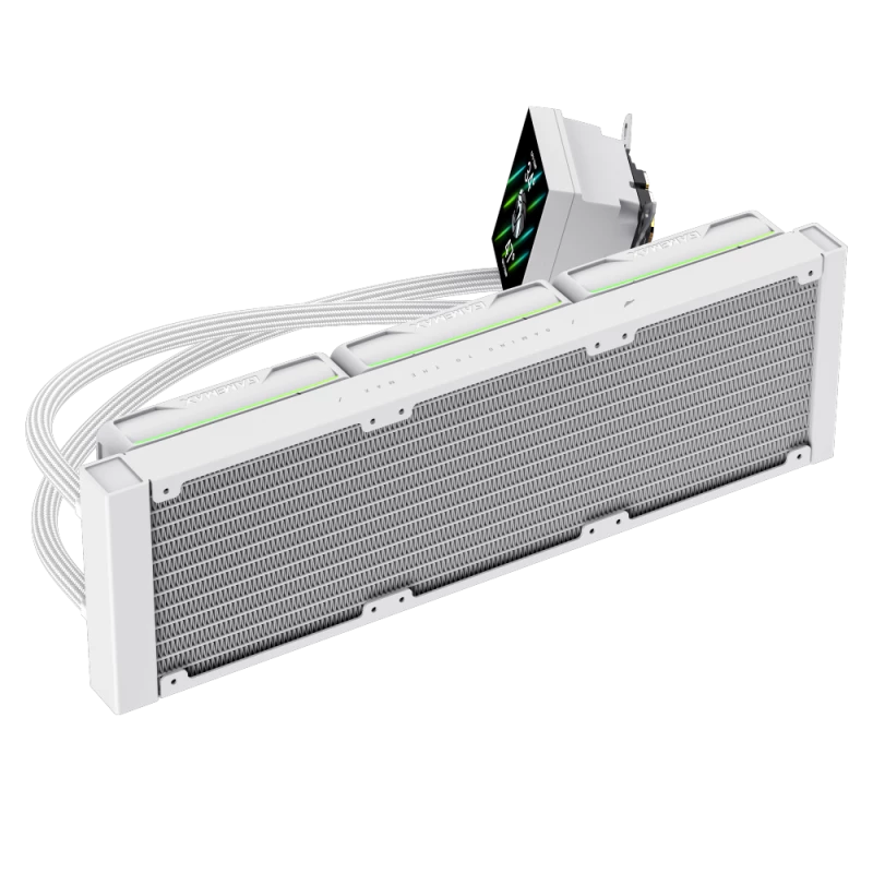 Gamemax | Dissipatore a liquido per CPU | HAILSTORM 360 LCD | bianco