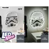 Luce neon LED da parete Paladone Stormtrooper modello PP14595SWVN, illuminazione decorativa Star Wars
