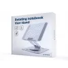 Supporto rialzato per notebook GEMBIRD NBS-DR1-01 – base girevole, regolabile in altezza, grigio space