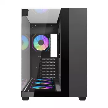 Case per computer Darkflash TH285 (nero) + 4 ventole