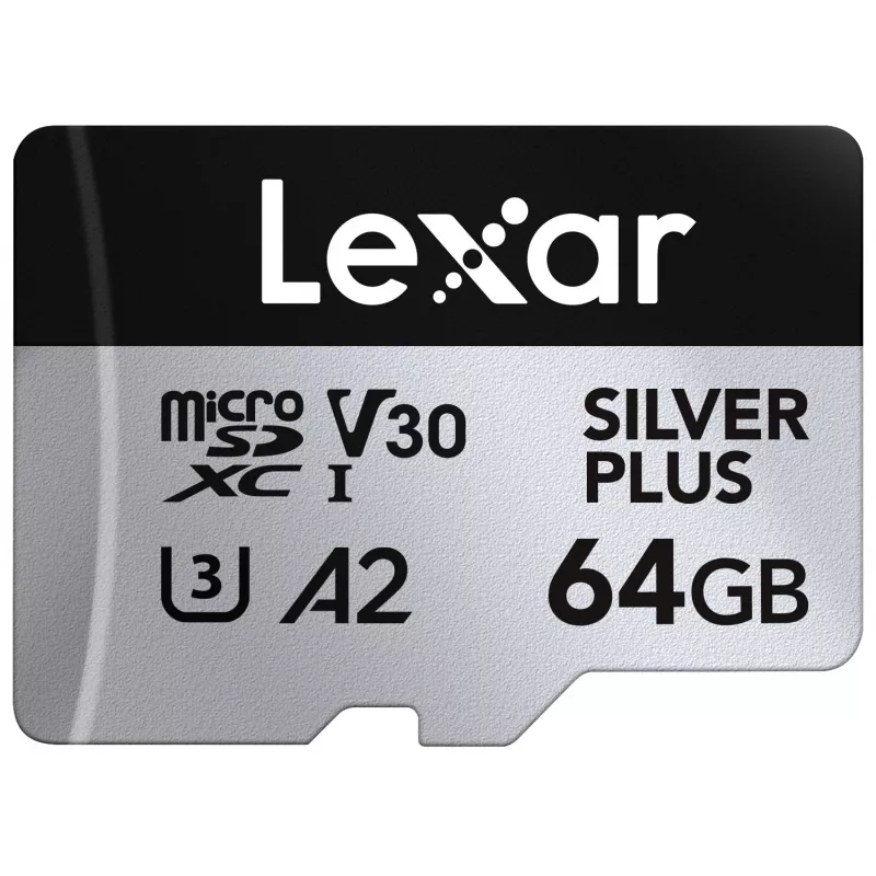 Scheda MicroSD Lexar 64 GB UHS-I Classe 3 SILVER PLUS