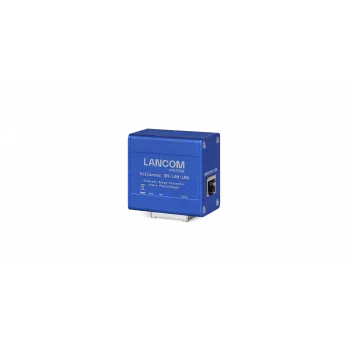 Adattatore di rete Lancom Systems AirLancer SN-LAN-10G — 10 Gigabit Ethernet, IEEE 802.3af/at/bt, case in alluminio, blu