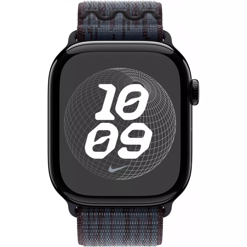 Cinturino Apple 46mm nero/blu Nike Sport Loop smartwatch