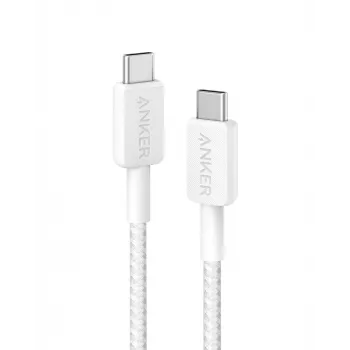 Anker Innovations 322 cavo USB-C a USB-C nylon 0,9M 60W bianco - cavo - digitale/dati (A81F5G21)
