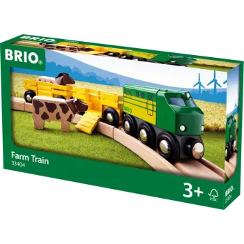 Treno Ravensburger BRIO Farm Train 33404 – tema fattoria, multicolore, per età 0,3–99