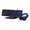 Tastiera e mouse da gaming GEMBIRD GGS-UMGL4-02 - full-size USB QWERTY US-inglese, nero, retroilluminazione LED