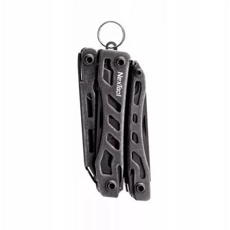 Multitool Nextool Mini FLAGSHIP NE20122 — 10-in-1 compatto in acciaio inox, nero, 67×27×17 mm, 83 g
