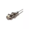Sensore fotoelettrico Datalogic BASIC M12 — custodia grigia, corpo in ottone, 0,5 kHz, 0,2 A, profondità 48,4 mm
