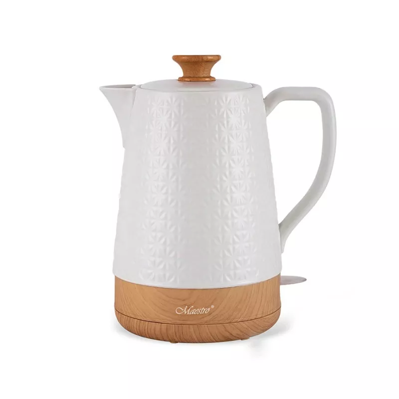 Bollitore elettrico Maestro MR-076 1,8 l 1800 W corpo in ceramica, bianco/legno