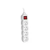 PowerWatch 3 m (4 prese) bianco con interruttore