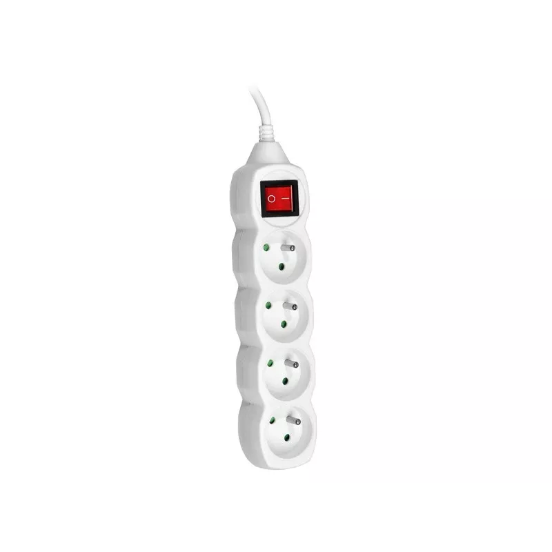PowerWatch 3 m (4 prese) bianco con interruttore