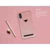 Custodia posteriore per cellulare VixFox per iPhone XSMAX con porta carte, rosa