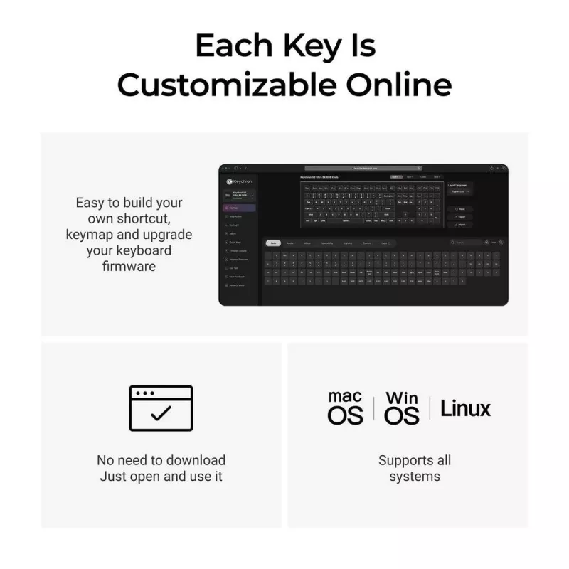 Tastiera meccanica Keychron V6 Ultra 8K – Full-Size 100% QWERTY, Bluetooth, RGB, nero