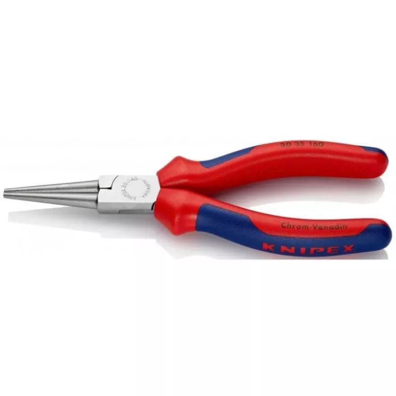 KNIPEX 30 35 160 – Pinza piatta a punte – 2,5 mm – 4,1 cm – Acciaio – Blu/Rosso – 16 cm