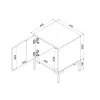Comodino Cama Meble MERCI 44x40x52,5 cm, nero e rovere, MDF/truciolare, confezione da 2