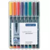 Pennarello permanente Staedtler 317 WP8 nero blu marrone verde arancione rosso viola giallo 8 pz.