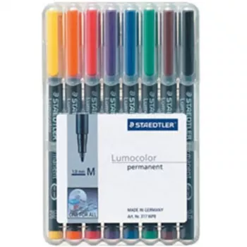 Pennarello permanente Staedtler 317 WP8 nero blu marrone verde arancione rosso viola giallo 8 pz.