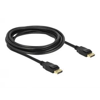 Delock - cavo DisplayPort - DisplayPort (M) a DisplayPort (M) - 3 m - con blocco - nero