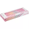 Deltaco GAM-021-RGB-P-DE - formato completo (100%) - USB - interruttori a membrana - QWERTZ - rosa