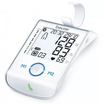 Beurer BM85 misuratore di pressione da braccio con indicatore di riposo brevettato per la precisione, connessione app con protezione dei dati certificata, litio