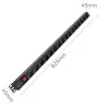 Qoltec PDU in alluminio per RACK | 16A | 16 x Schuko | verticale | 1,8 m
