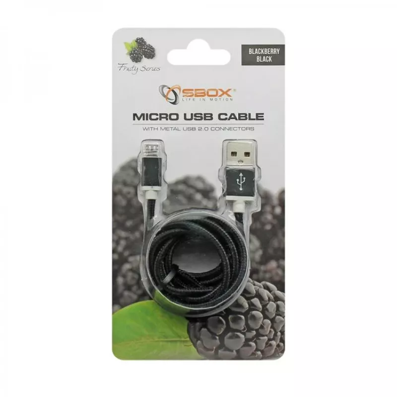 Cavo Sbox USB->Micro USB M/M 1,5 m USB-10315B nero