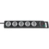 Prolunga elettrica Brennenstuhl 1153380115 2,5 m 5 prese AC nero grigio