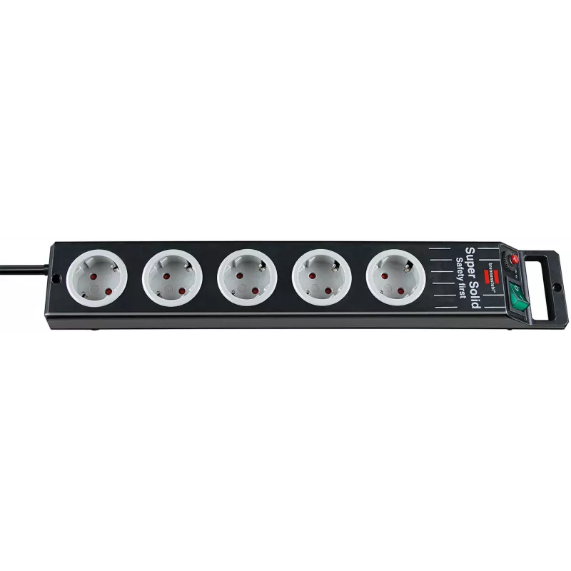 Prolunga elettrica Brennenstuhl 1153380115 2,5 m 5 prese AC nero grigio