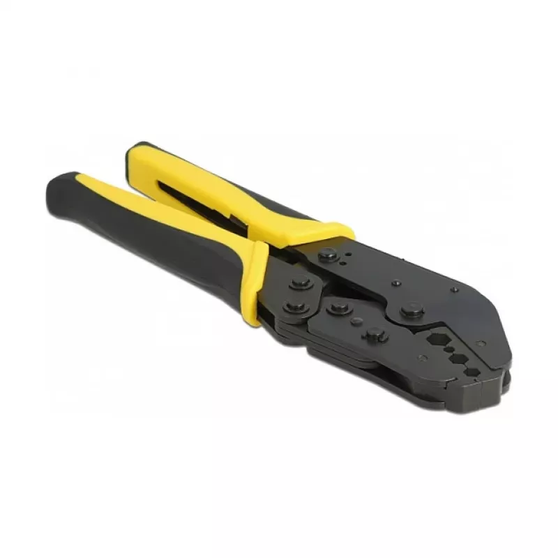 Pinza crimpatrice coassiale DeLOCK 90528 universale per 4 diametri angolata