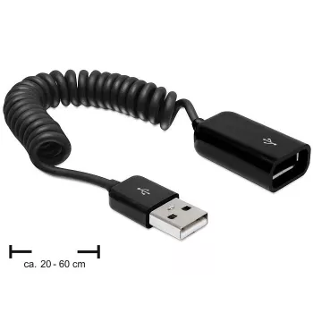 Cavo USB DeLOCK 83163 0,6 m USB 2.0 A-A nero