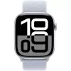 APPLE Watch Series 10 GPS 46 mm cassa in alluminio argento con cinturino Sport Loop Blue Cloud