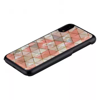 Custodia per cellulare iKins per iPhone XR — motivo diamante, nero
