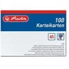 Schede per schedario Herlitz 1150507 bianco 100 pz.