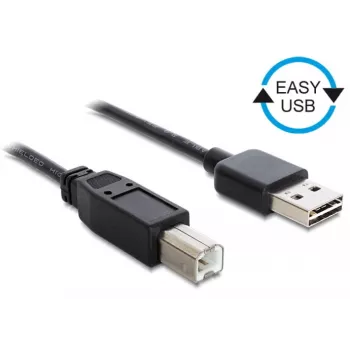 Cavo USB DeLOCK 1 m USB 2.0 A - B m/m nero
