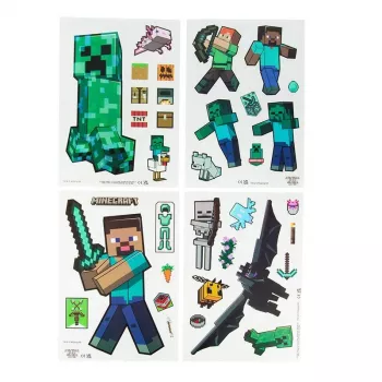 Adesivi per finestre Paladone Minecraft PP13105MCF – adesivi decorativi riutilizzabili per finestre e superfici lisce
