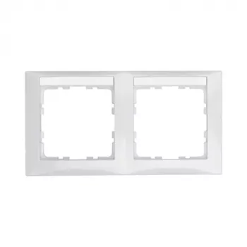 Berker S.1 10228919 cornice con campo per etichetta, bianco polare lucido