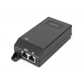 Injector PoE+ Gigabit Ethernet Digitus 802.3at 30 W nero
