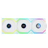 Lian Li UNI FAN SL Wireless 120 ARGB PWM ventola per case, 120 mm, confezione da 3 con controller, bianca