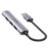 Unitek H1208A hub USB-A, 4 porte (1x USB-A 5 Gbps, 3x USB-A 2.0), alluminio, argento