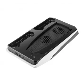 Base di raffreddamento e ricarica FIXED FIXPS5-MCS-BW — stazione multifunzione per controller PS5 DualSense