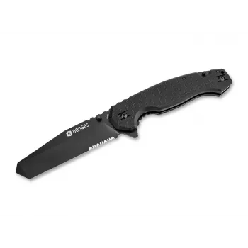Coltello tattico fisso Dönges 01DG006 — impugnatura in acciaio inox, modello 01DG006