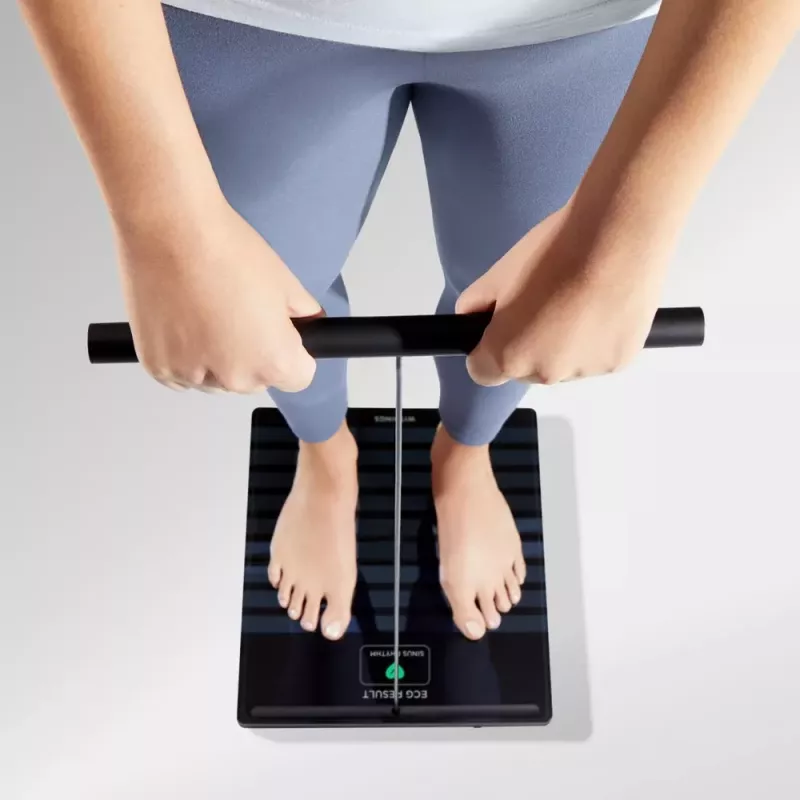 Bilancia pesapersone elettronica Withings BODY SCAN Square nera