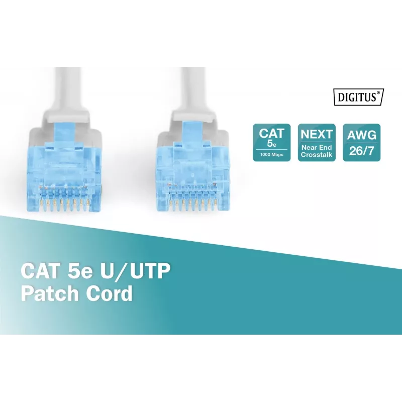 Digitus DK-1512-150 cavo di rete RJ45 CAT 5e U/UTP grigio 15 m