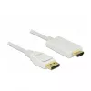 Adattatore per cavo video DeLOCK 83817 1 m DisplayPort HDMI bianco